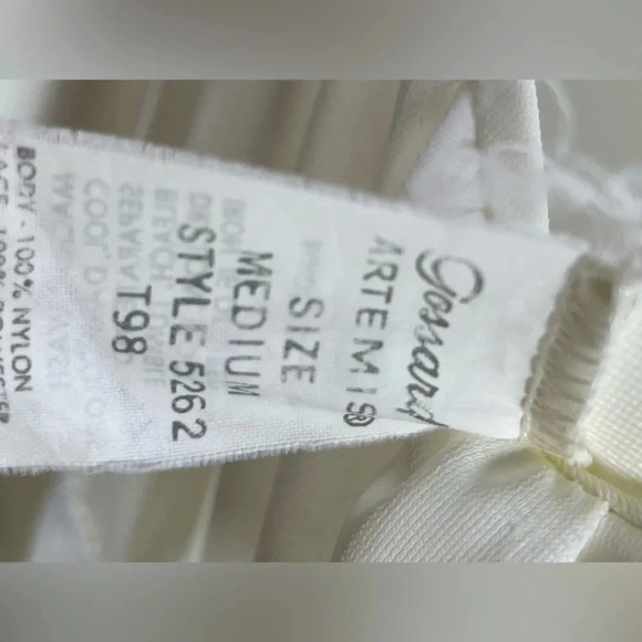 VTG Gossard Atremis Cottagecore Prairie Empire Waist Lace Tiered Slip Dress - Picture 7 of 7